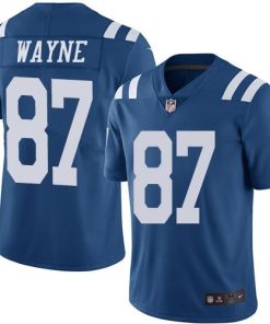 Nike Indianapolis Colts #87 Reggie Wayne Royal Blue Stitched NFL Limited Rush Jersey
