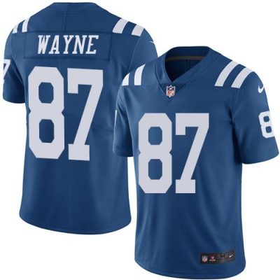 Nike Indianapolis Colts #87 Reggie Wayne Royal Blue Stitched NFL Limited Rush Jersey