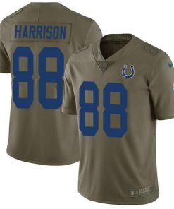 Nike Indianapolis Colts #88 Marvin Harrison Olive Stitched NFL Limited 2017 Salute to Service Jersey