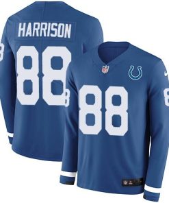 Nike Indianapolis Colts #88 Marvin Harrison Royal Blue Team Color Stitched NFL Limited Therma Long Sleeve Jersey
