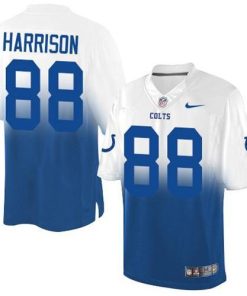 Nike Indianapolis Colts #88 Marvin Harrison Royal Blue/White Stitched NFL Elite Fadeaway Fashion Jersey
