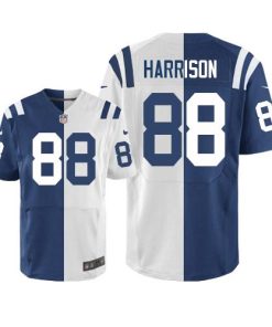 Nike Indianapolis Colts #88 Marvin Harrison Royal Blue/White Stitched NFL Elite Split Jersey