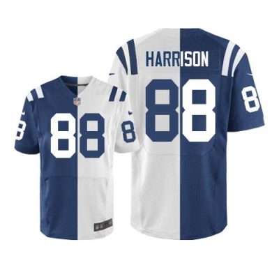 Nike Indianapolis Colts #88 Marvin Harrison Royal Blue/White Stitched NFL Elite Split Jersey