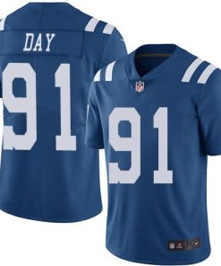 Nike Indianapolis Colts #91 Sheldon Day Royal Blue Stitched NFL Limited Rush Jersey