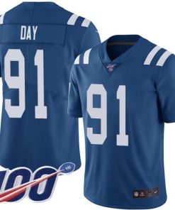 Nike Indianapolis Colts #91 Sheldon Day Royal Blue Team Color Stitched NFL 100th Season Vapor Untouchable Limited Jersey