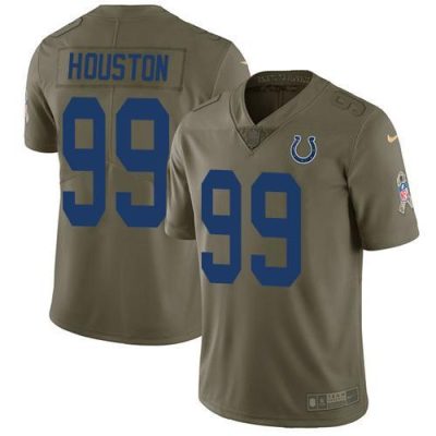 Nike Indianapolis Colts #99 Justin Houston Olive Stitched NFL Limited 2017 Salute to Service Jersey