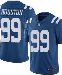 Nike Indianapolis Colts #99 Justin Houston Royal Blue Stitched NFL Limited Rush Jersey