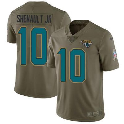 Nike Jacksonville Jaguars #10 Laviska Shenault Jr. Olive Stitched NFL Limited 2017 Salute To Service Jersey