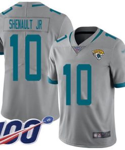 Nike Jacksonville Jaguars #10 Laviska Shenault Jr. Silver Stitched NFL Limited Inverted Legend 100th Season Jersey