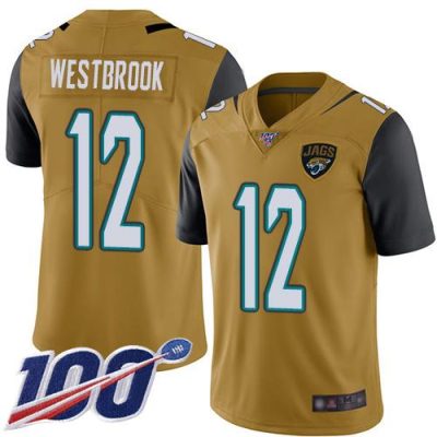 Nike Jacksonville Jaguars #12 Dede Westbrook Gold Stitched NFL Limited Rush 100th Season Jersey