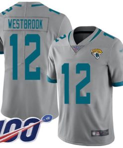 Nike Jacksonville Jaguars #12 Dede Westbrook Silver Stitched NFL Limited Inverted Legend 100th Season Jersey