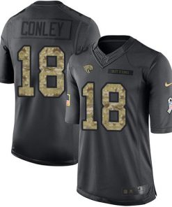 Nike Jacksonville Jaguars #18 Chris Conley Black Stitched NFL Limited 2016 Salute To Service Jersey
