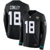 Nike Jacksonville Jaguars #18 Chris Conley Black Team Color Stitched NFL Limited Therma Long Sleeve Jersey