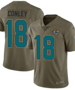 Nike Jacksonville Jaguars #18 Chris Conley Olive Stitched NFL Limited 2017 Salute to Service Jersey