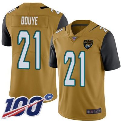 Nike Jacksonville Jaguars #21 A.J. Bouye Gold Stitched NFL Limited Rush 100th Season Jersey