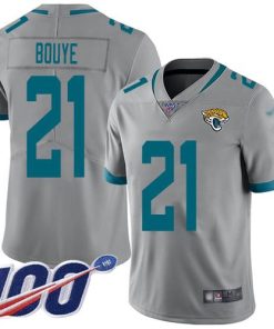 Nike Jacksonville Jaguars #21 A.J. Bouye Silver Stitched NFL Limited Inverted Legend 100th Season Jersey