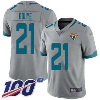 Nike Jacksonville Jaguars #21 A.J. Bouye Silver Stitched NFL Limited Inverted Legend 100th Season Jersey