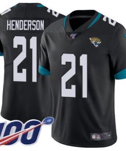 Nike Jacksonville Jaguars #21 C.J. Henderson Black Team Color Stitched NFL 100th Season Vapor Untouchable Limited Jersey