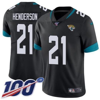 Nike Jacksonville Jaguars #21 C.J. Henderson Black Team Color Stitched NFL 100th Season Vapor Untouchable Limited Jersey