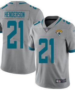 Nike Jacksonville Jaguars #21 C.J. Henderson Silver Stitched NFL Limited Inverted Legend Jersey