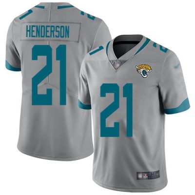 Nike Jacksonville Jaguars #21 C.J. Henderson Silver Stitched NFL Limited Inverted Legend Jersey