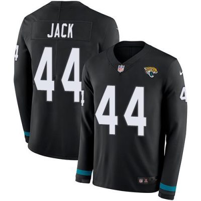 Nike Jacksonville Jaguars #44 Myles Jack Black Team Color Stitched NFL Limited Therma Long Sleeve Jersey