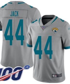 Nike Jacksonville Jaguars #44 Myles Jack Silver Stitched NFL Limited Inverted Legend 100th Season Jersey