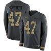 Nike Jacksonville Jaguars #47 Joe Schobert Anthracite Salute to Service Stitched NFL Limited Therma Long Sleeve Jersey