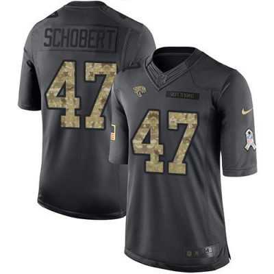 Nike Jacksonville Jaguars #47 Joe Schobert Black Stitched NFL Limited 2016 Salute to Service Jersey