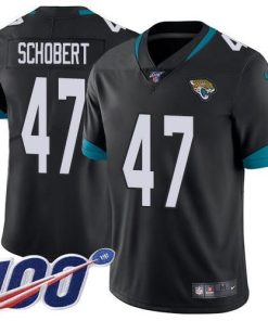 Nike Jacksonville Jaguars #47 Joe Schobert Black Team Color Stitched NFL 100th Season Vapor Untouchable Limited Jersey