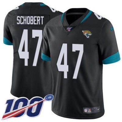 Nike Jacksonville Jaguars #47 Joe Schobert Black Team Color Stitched NFL 100th Season Vapor Untouchable Limited Jersey