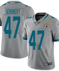 Nike Jacksonville Jaguars #47 Joe Schobert Silver Stitched NFL Limited Inverted Legend Jersey