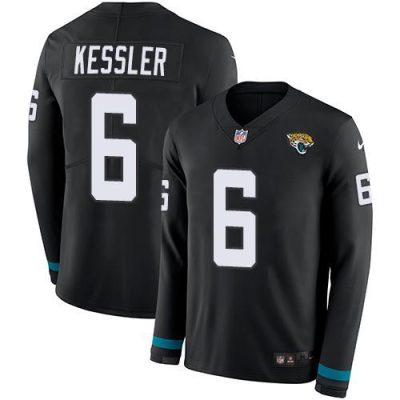 Nike Jacksonville Jaguars #6 Cody Kessler Black Team Color Stitched NFL Limited Therma Long Sleeve Jersey
