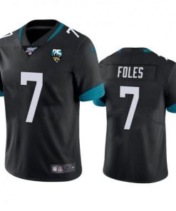 Nike Jacksonville Jaguars #7 Nick Foles Black 25th Anniversary Vapor Limited Stitched NFL 100th Season Jersey