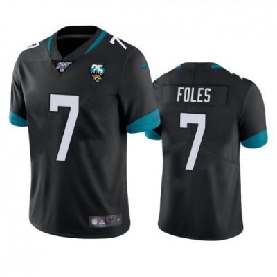 Nike Jacksonville Jaguars #7 Nick Foles Black 25th Anniversary Vapor Limited Stitched NFL 100th Season Jersey
