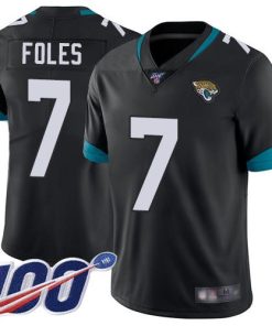 Nike Jacksonville Jaguars #7 Nick Foles Black Team Color Stitched NFL 100th Season Vapor Limited Jersey