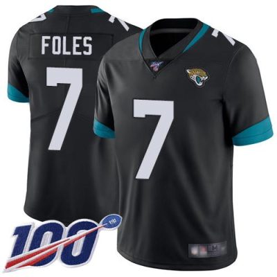 Nike Jacksonville Jaguars #7 Nick Foles Black Team Color Stitched NFL 100th Season Vapor Limited Jersey