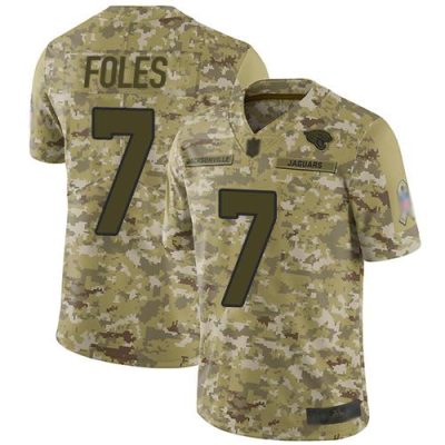 Nike Jacksonville Jaguars #7 Nick Foles Camo Stitched NFL Limited 2018 Salute To Service Jersey