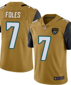 Nike Jacksonville Jaguars #7 Nick Foles Gold Stitched NFL Limited Rush Jersey