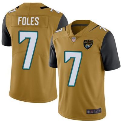Nike Jacksonville Jaguars #7 Nick Foles Gold Stitched NFL Limited Rush Jersey