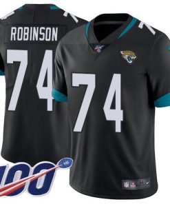 Nike Jacksonville Jaguars #74 Cam Robinson Black Team Color Stitched NFL 100th Season Vapor Limited Jersey
