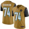 Nike Jacksonville Jaguars #74 Cam Robinson Gold Stitched NFL Limited Rush Jersey
