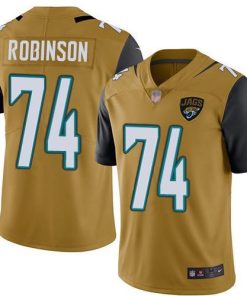 Nike Jacksonville Jaguars #74 Cam Robinson Gold Stitched NFL Limited Rush Jersey