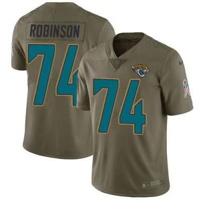 Nike Jacksonville Jaguars #74 Cam Robinson Olive Stitched NFL Limited 2017 Salute to Service Jersey