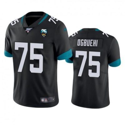 Nike Jacksonville Jaguars #75 Cedric Ogbuehi Black 25th Anniversary Vapor Limited Stitched NFL 100th Season Jersey