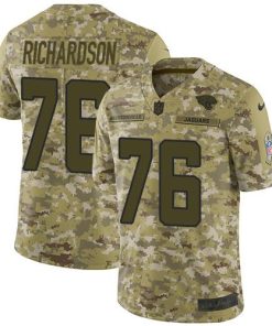 Nike Jacksonville Jaguars #76 Will Richardson Camo Stitched NFL Limited 2018 Salute To Service Jersey