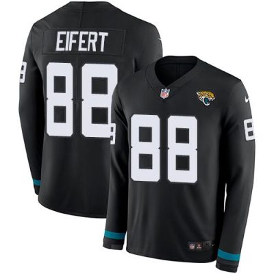 Nike Jacksonville Jaguars #88 Tyler Eifert Black Team Color Stitched NFL Limited Therma Long Sleeve Jersey