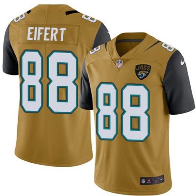 Nike Jacksonville Jaguars #88 Tyler Eifert Gold Stitched NFL Limited Rush Jersey