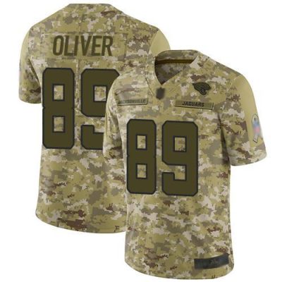 Nike Jacksonville Jaguars #89 Josh Oliver Camo Stitched NFL Limited 2018 Salute To Service Jersey