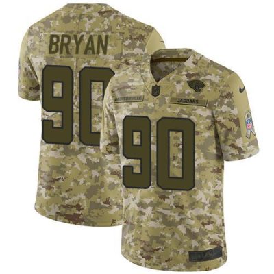 Nike Jacksonville Jaguars #90 Taven Bryan Camo Stitched NFL Limited 2018 Salute To Service Jersey